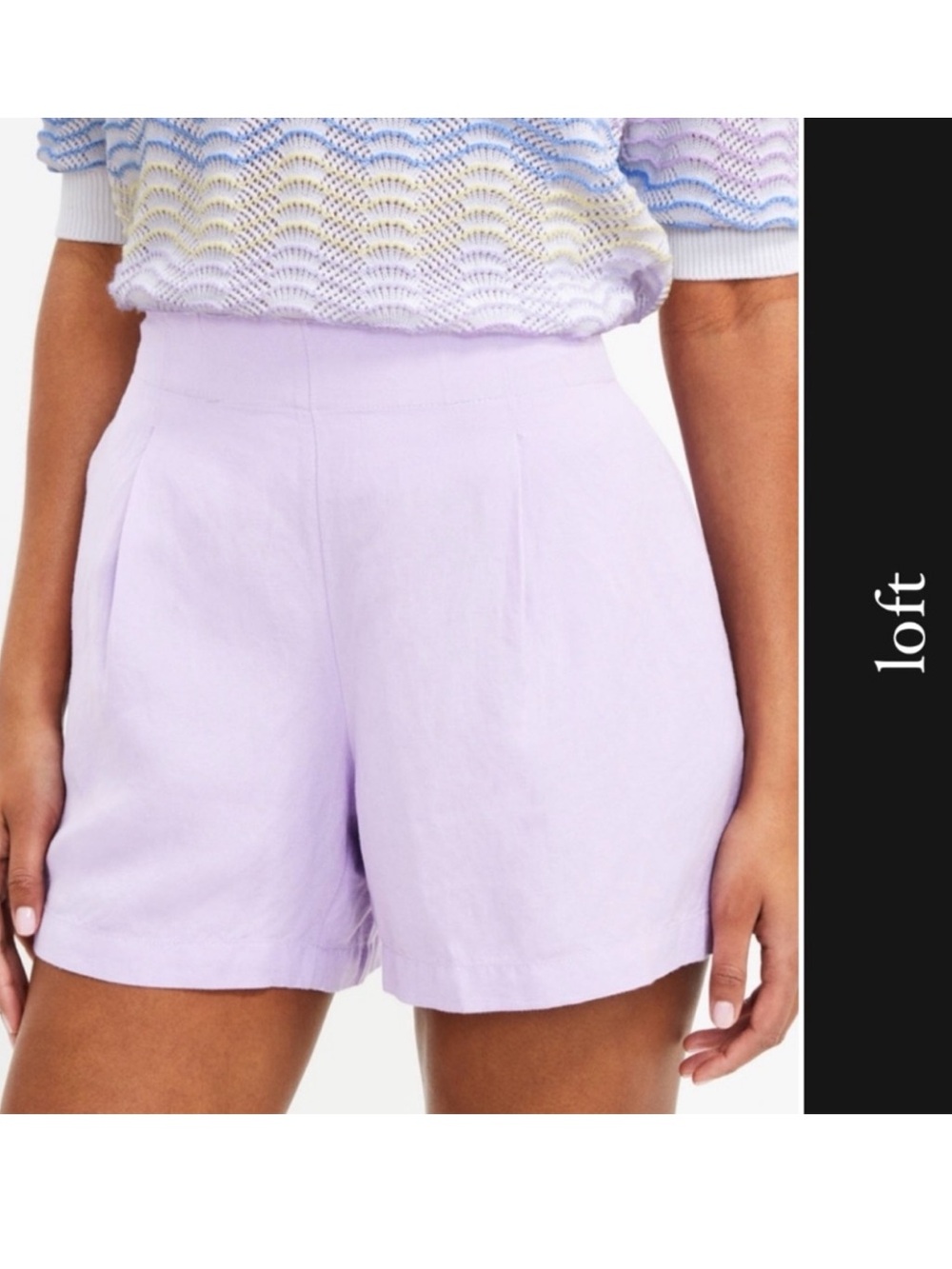 Loft Lavender Linen Shorts